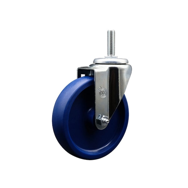 Service Caster 5 Inch Solid Polyurethane Wheel Swivel 58 Inch Threaded Stem Caster Service Caster SCC-TS20S514-SPUS-58212 - main